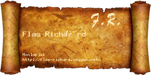 Flas Richárd névjegykártya